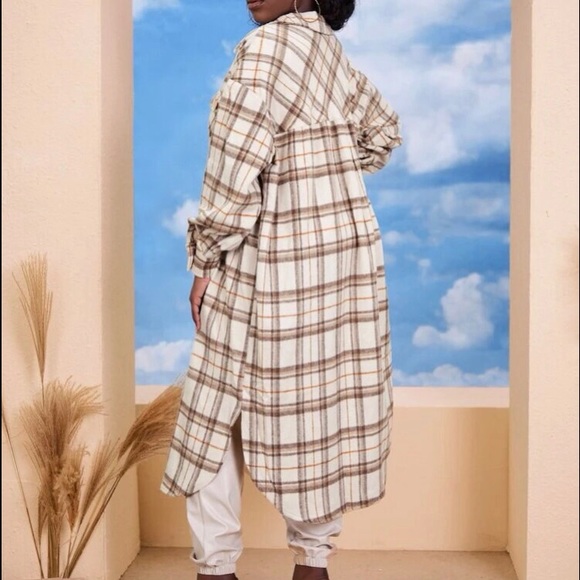 Long line Flannel Shacket - Picture 5 of 7